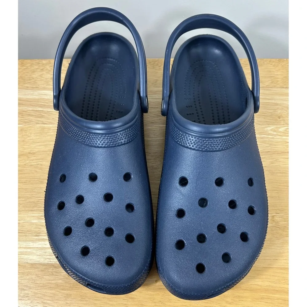 Crocs Classic Clog Mens 16 Navy Blue Comfort Shoes Slip On Sandal Water Friendly